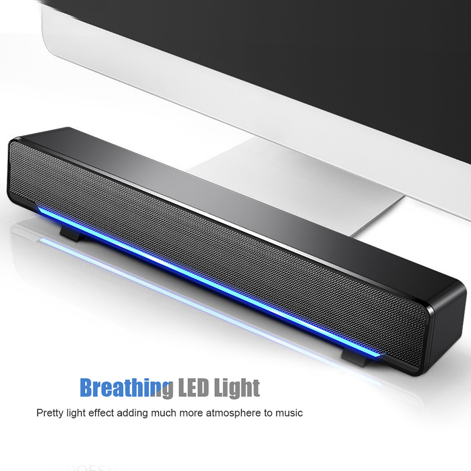 Gaming Speaker 2.1 - Portable Soundbar USB Wired Stereo Soundbar
