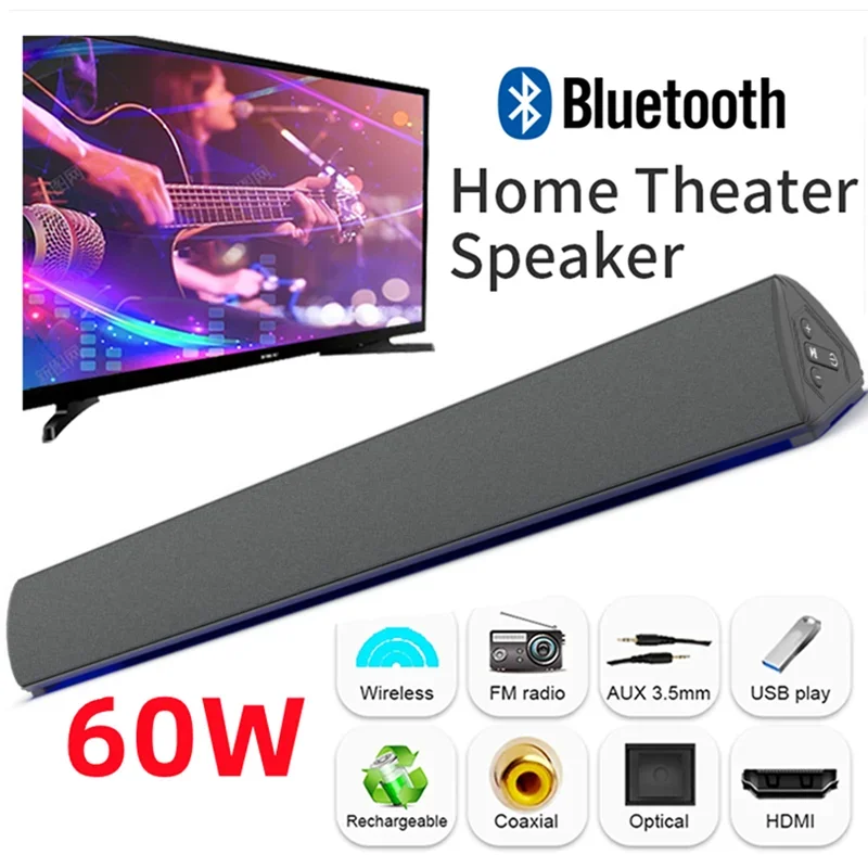 Gaming Speaker 2.1 - 60W Wireless TV PC Soundbar Bluetooth