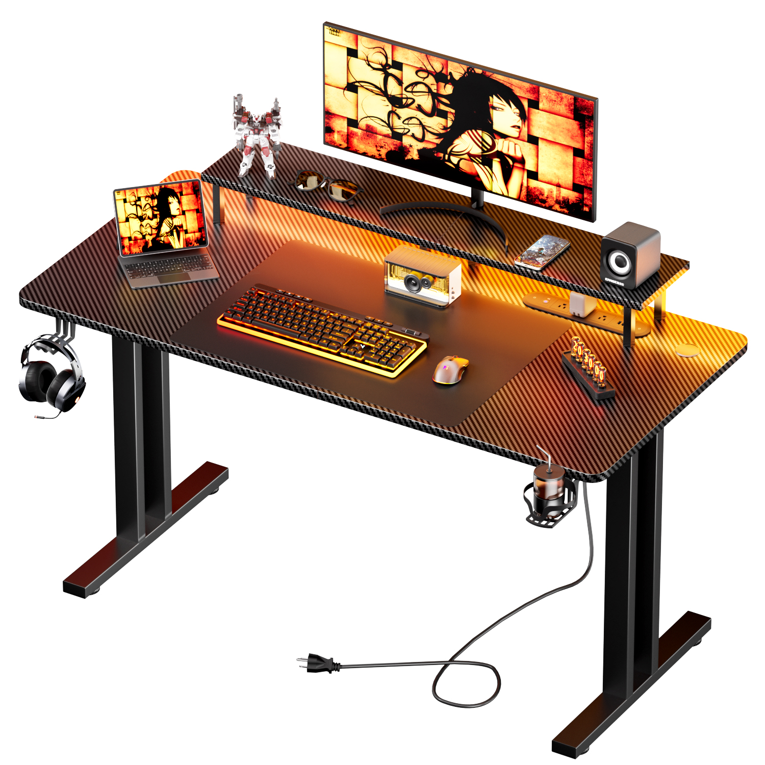 Esports Gaming Monitor - Gaming Desk with LED Lights &