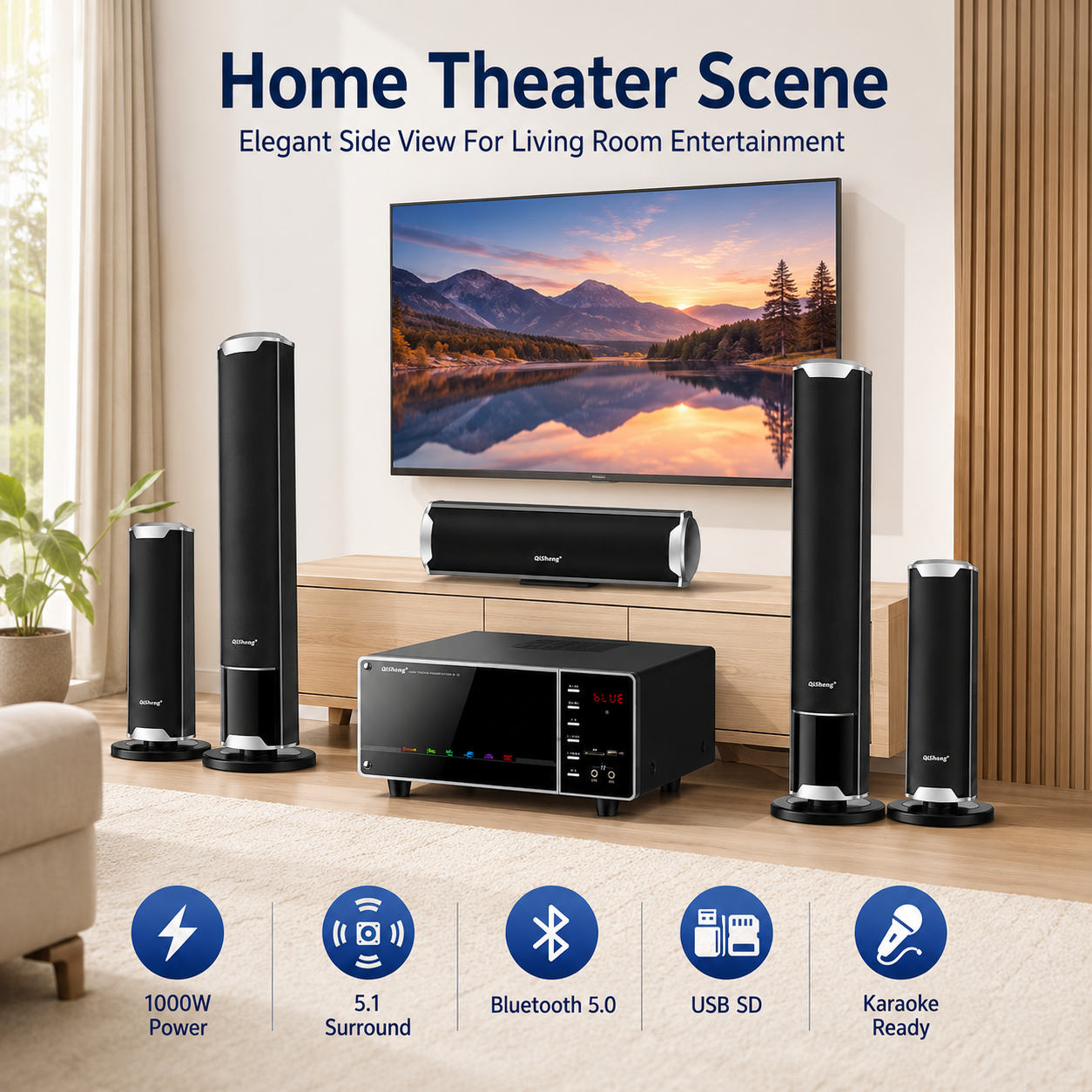 Speakers Set 1000W 5.0 Bluetoo - огляд і ціна Gaming Speaker 2.1