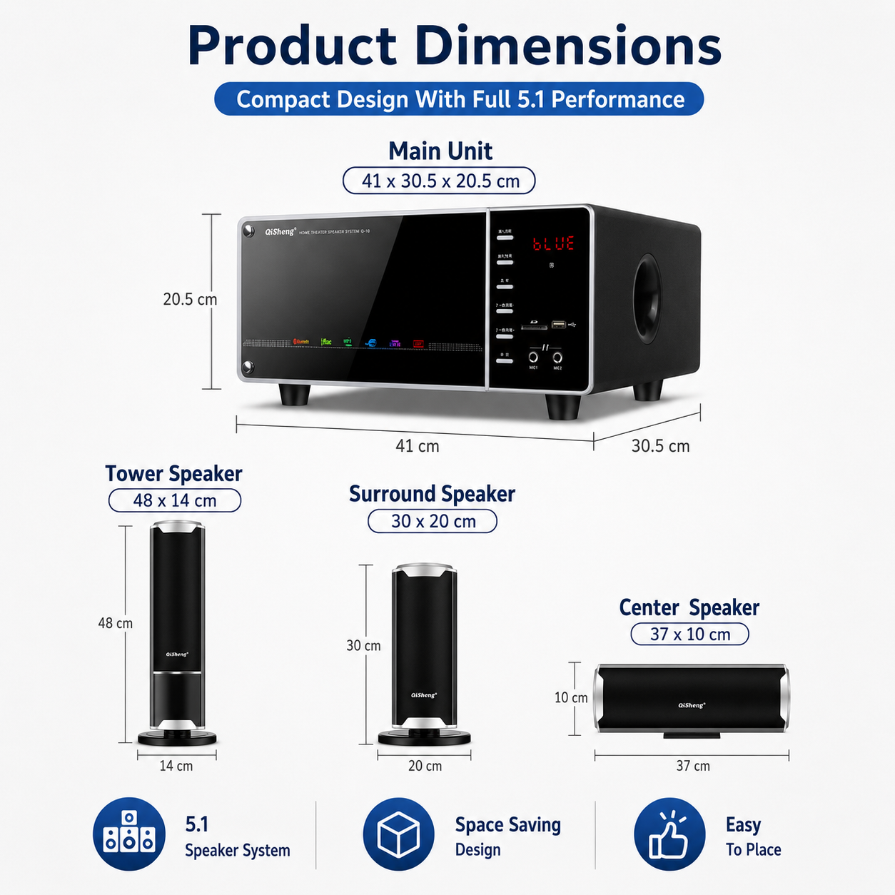 Speakers Set 1000W 5.0 Bluetoo - огляд і ціна Gaming Speaker 2.1