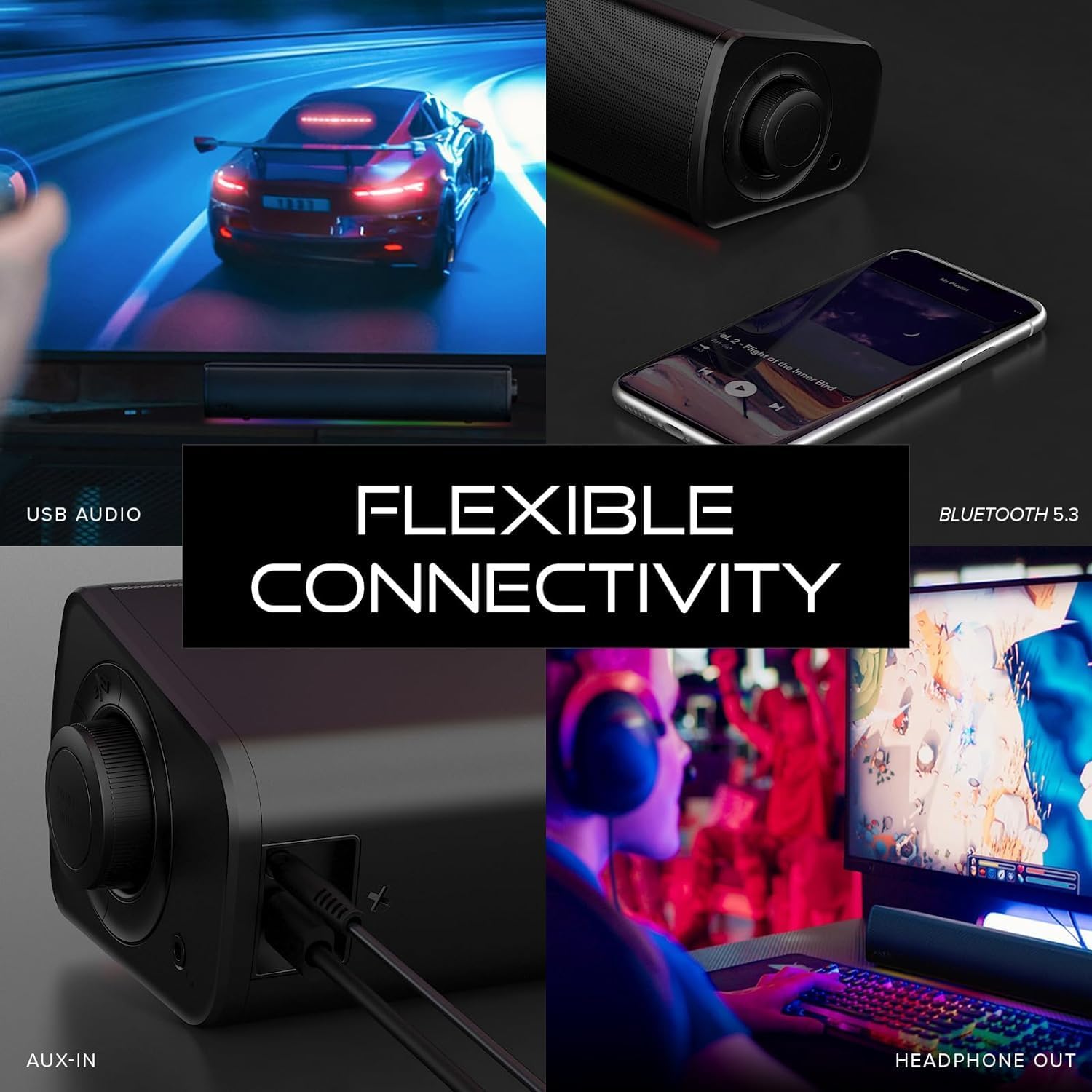 Compact RGB Gaming Soundbar wi - огляд і ціна Gaming Speaker 2.1