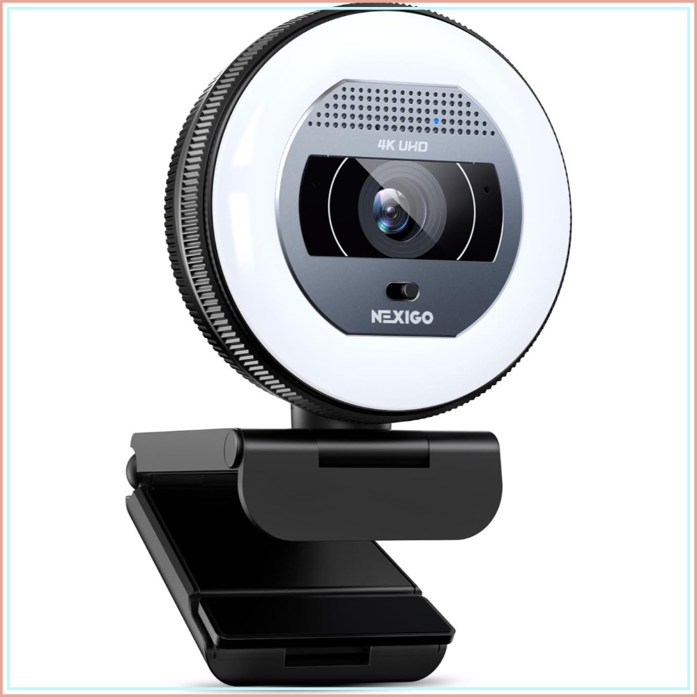 4K Webcam with Ring Light, PDA - огляд і ціна Webcam Ring Light