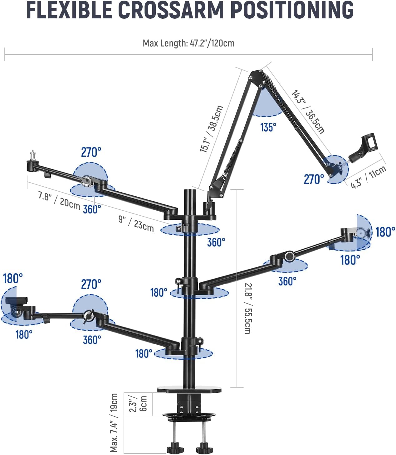 Overhead Camera Stand Desk Mou - огляд і ціна Webcam Ring Light