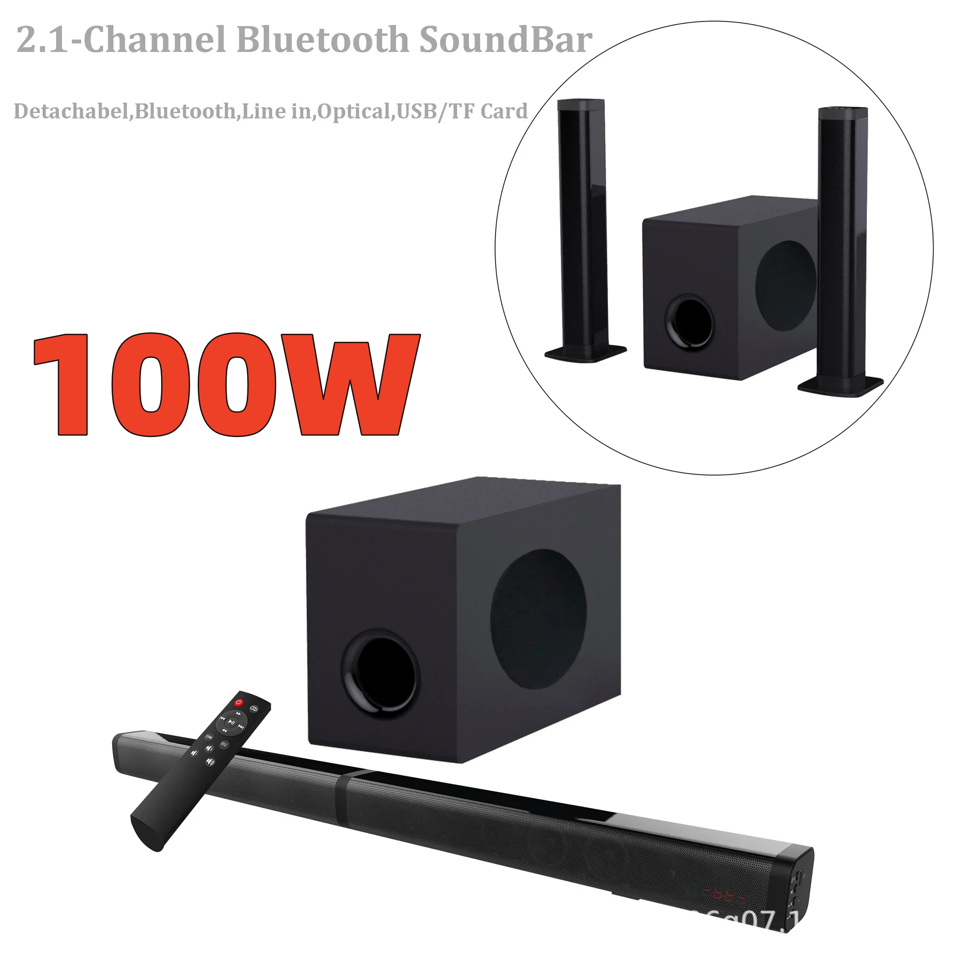 100W Home Theater Echo Wall Su - огляд і ціна Gaming Speaker 2.1