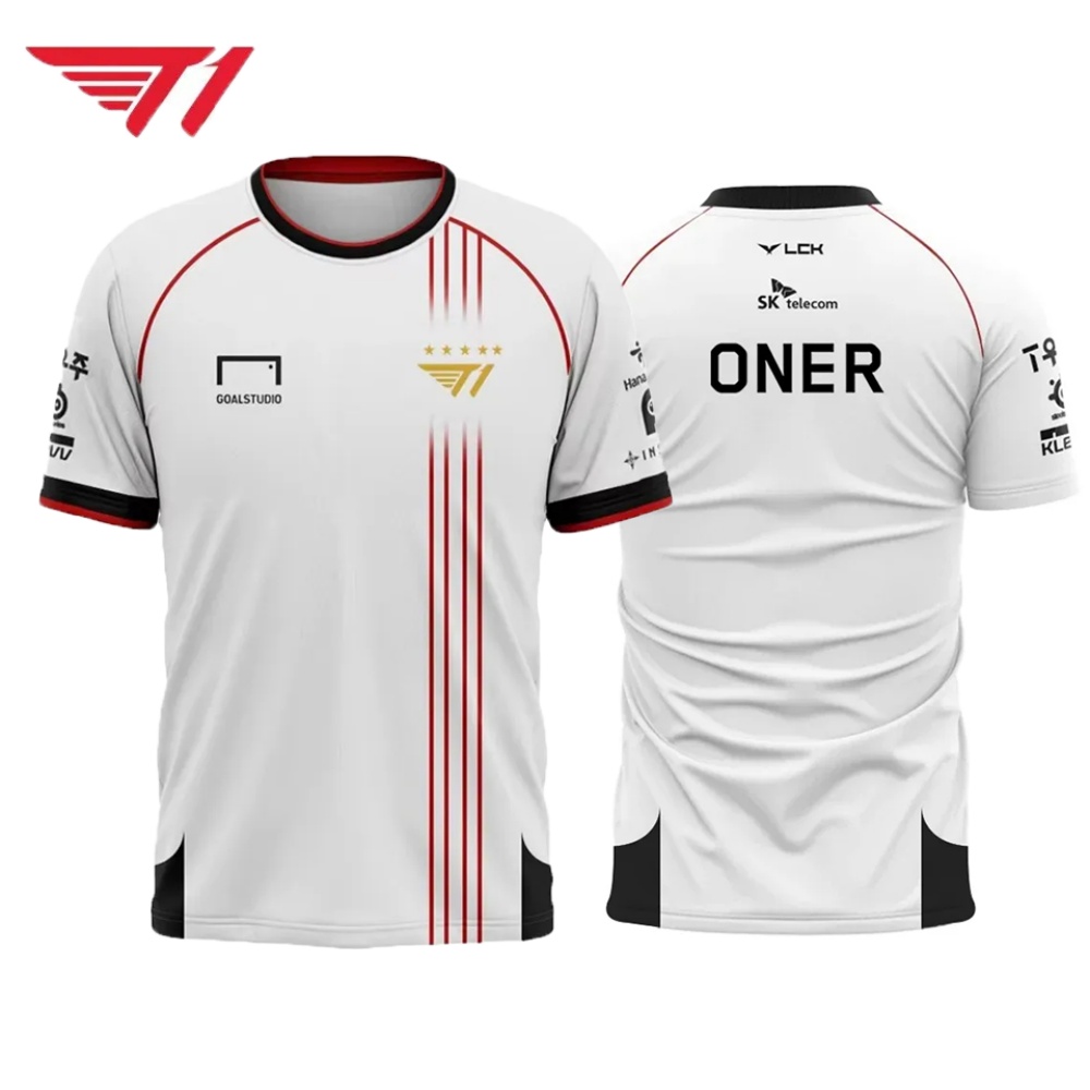T1 Esports Jersey – White & Re - огляд і ціна Esports Gaming Logos