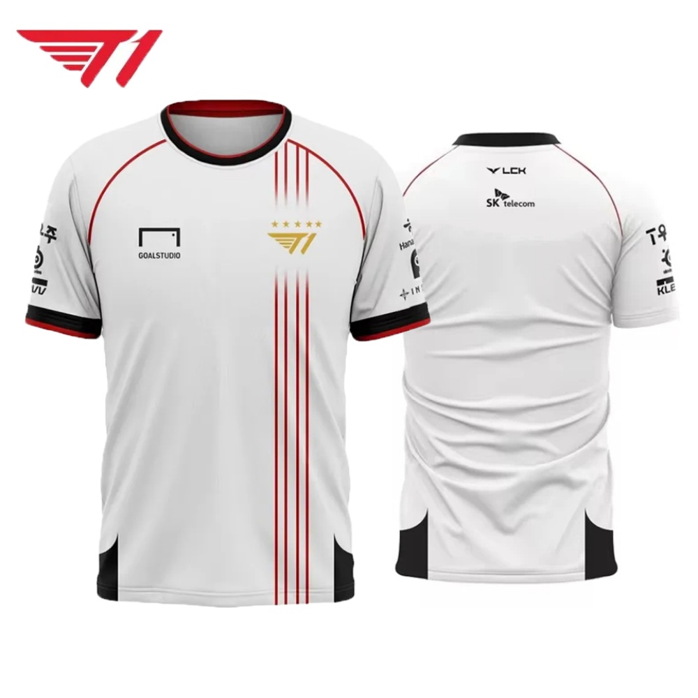 T1 Esports Jersey – White & Re - огляд і ціна Esports Gaming Logos