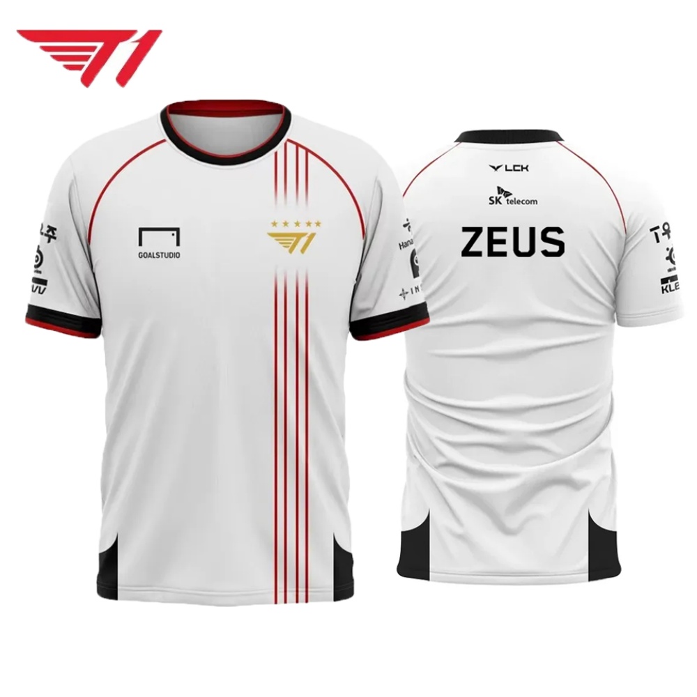 T1 Esports Jersey – White & Re - огляд і ціна Esports Gaming Logos