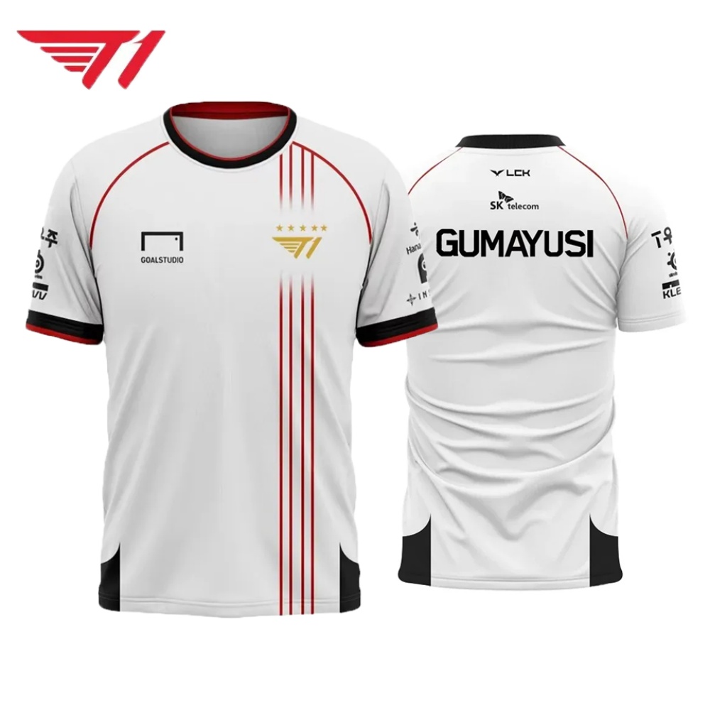 T1 Esports Jersey – White & Re - огляд і ціна Esports Gaming Logos
