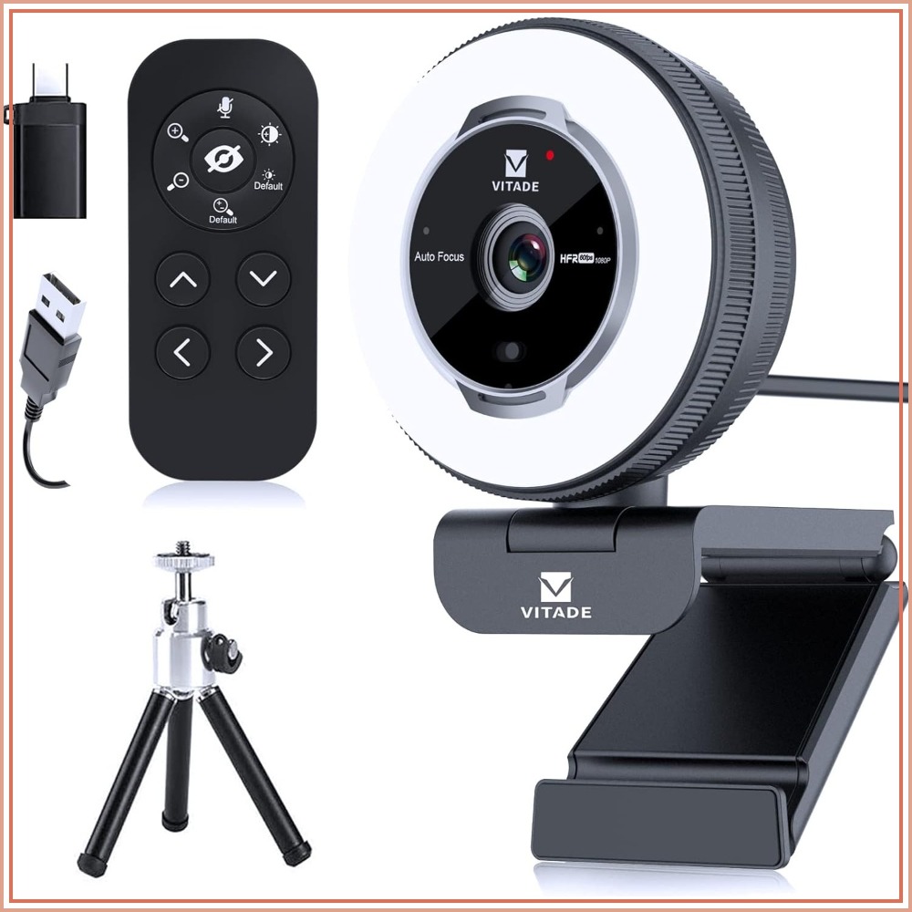 1080P 60FPS Streaming Webcam w - огляд і ціна Webcam Ring Light