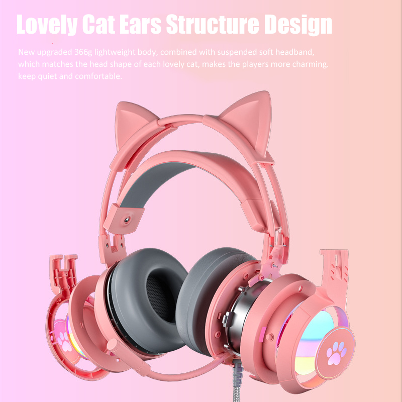 Cute Cat Ear Gaming Headphones - огляд і ціна Esports Gaming Monitor