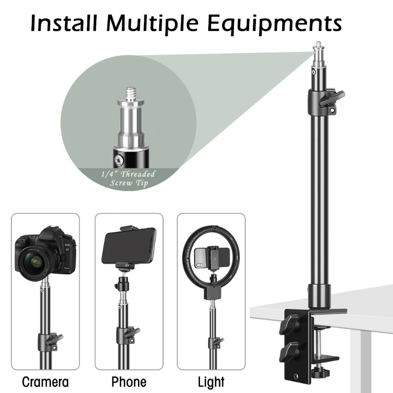 Desk Mount Stand,Adjustable Ta - огляд і ціна Webcam Ring Light